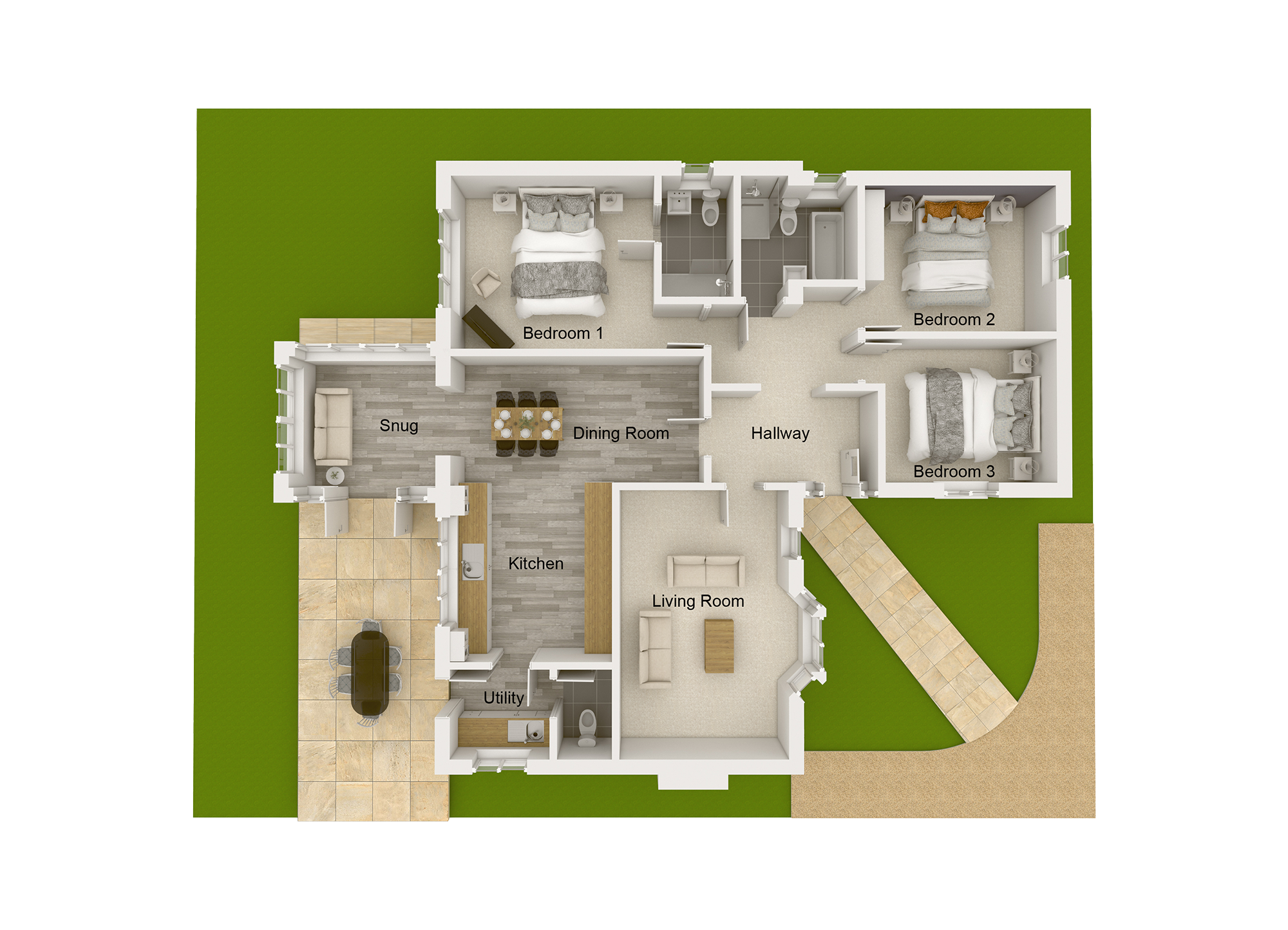 3D Floor Plan Example 1